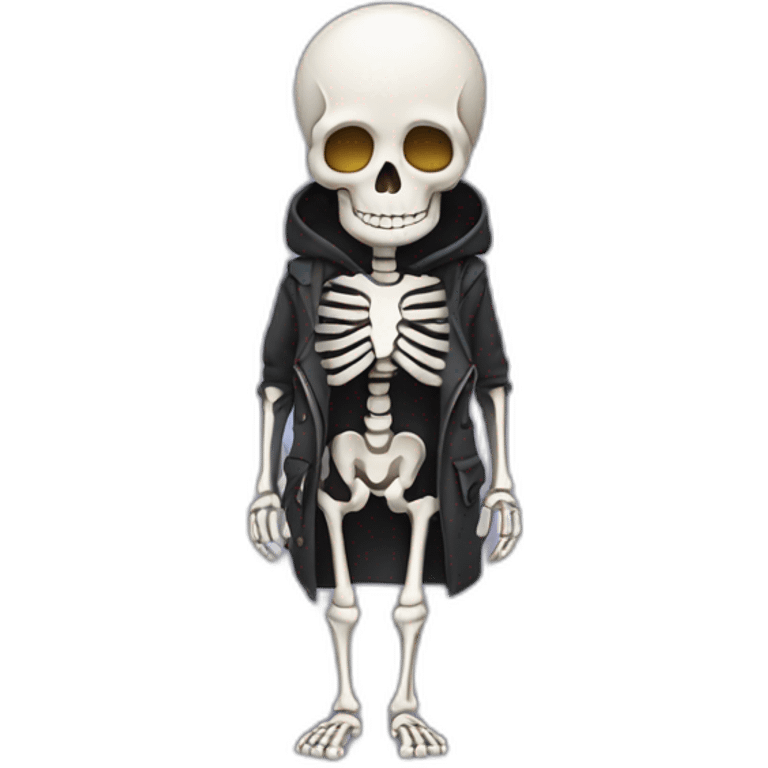 Skeleton wearing clothes. emoji