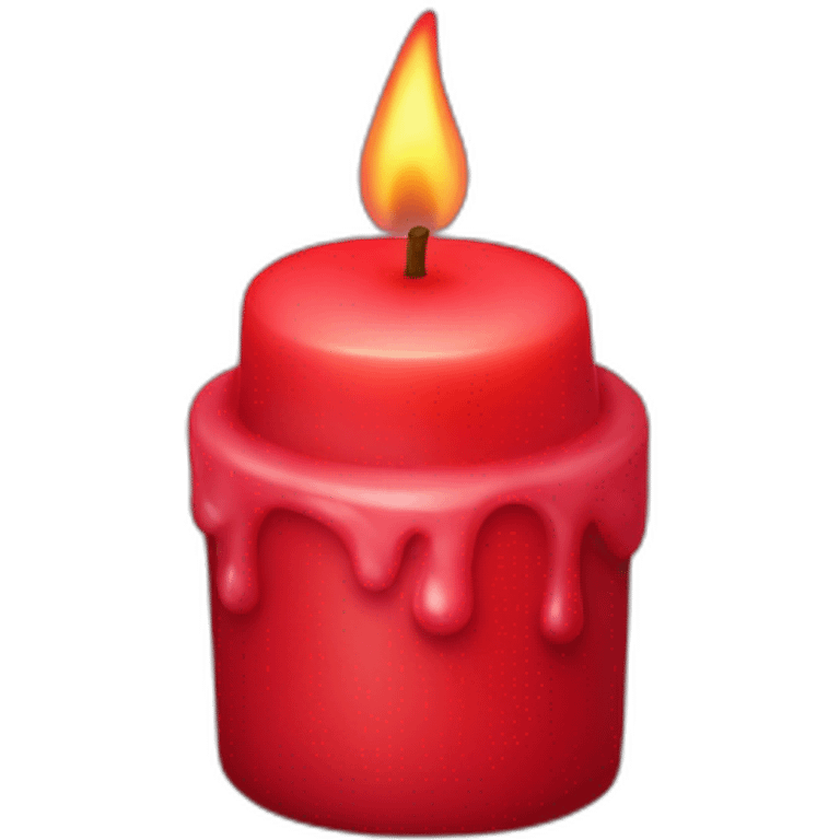 fat red candle emoji