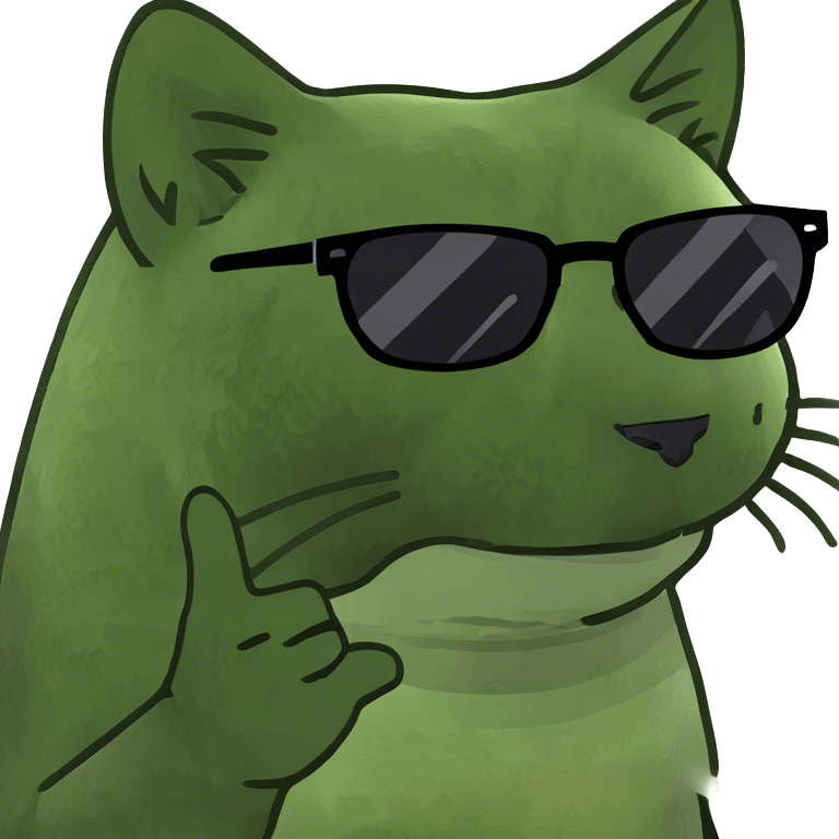 Cat with sunglasses emoji