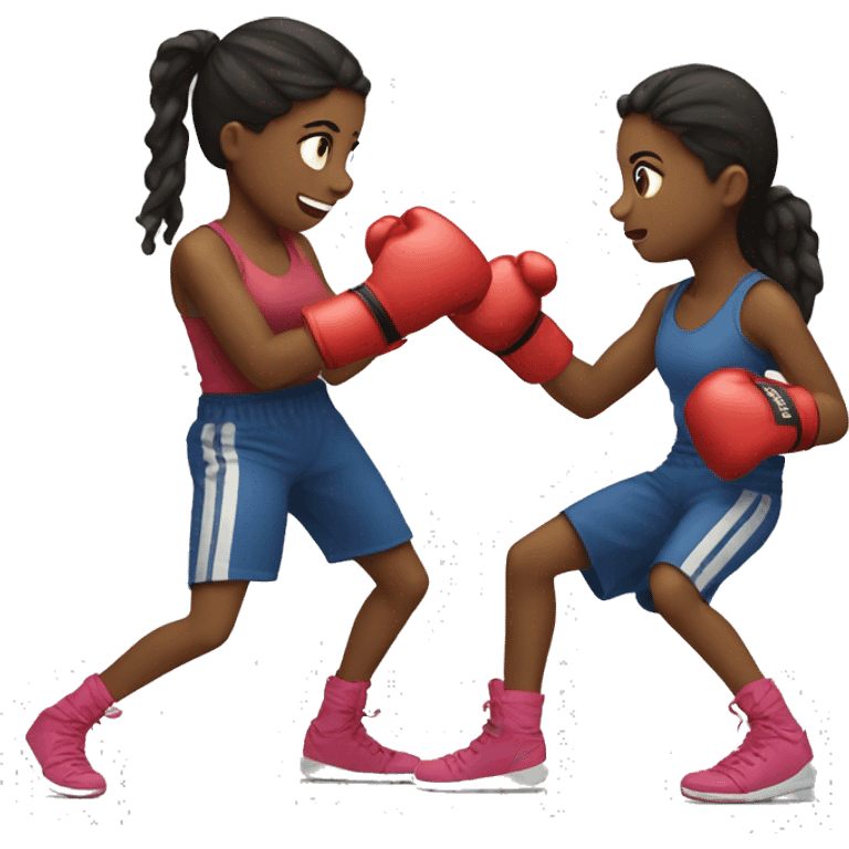 girl boxing her sister  emoji