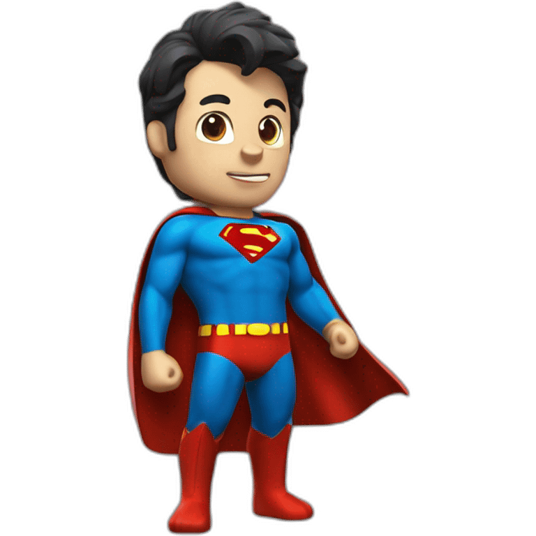 Gato Superman 3D emoji