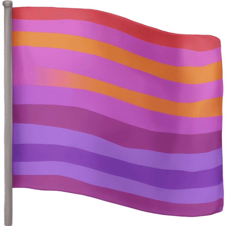 Lesbian pride flag emoji