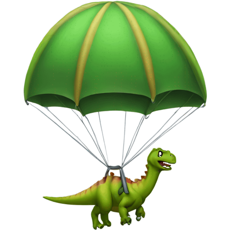 A dinosaur in a parachute  emoji