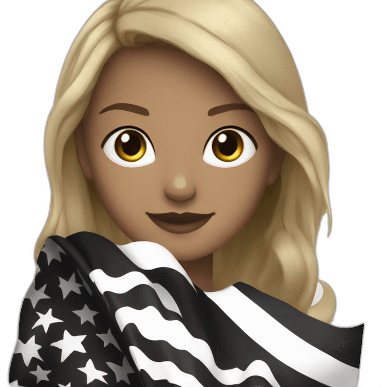 Hermine flag Brittany black and white emoji