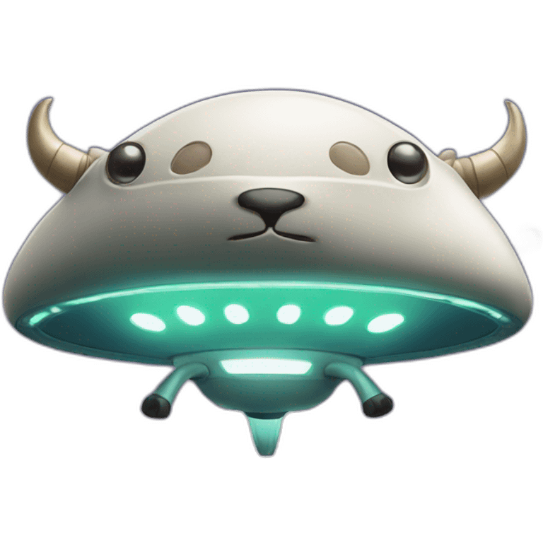 UFO beaming cow emoji