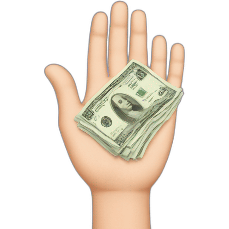 hand with money emoji