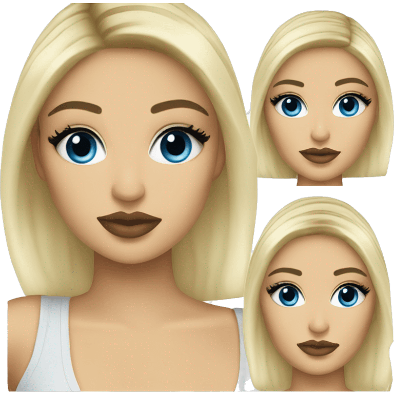 blonde kylie jenner with blue eyes emoji