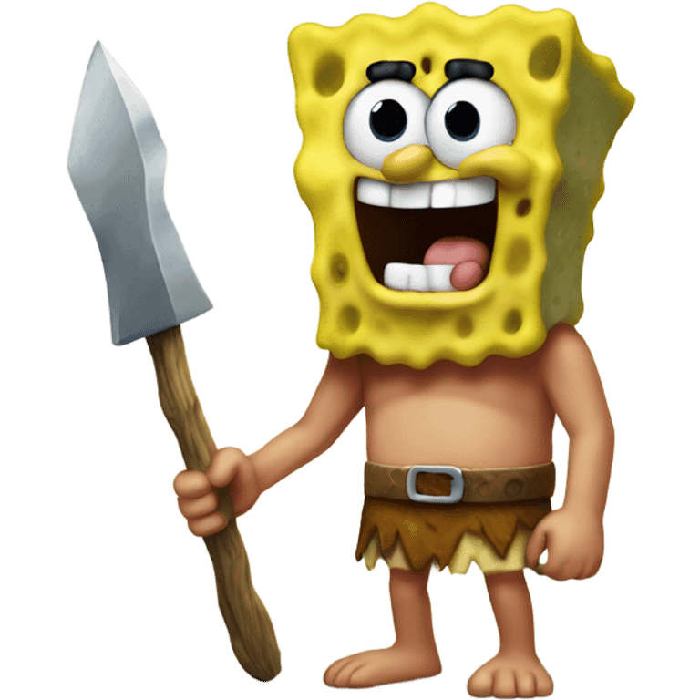 spongebob as caveman emoji