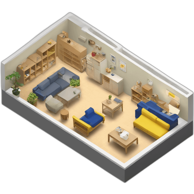 IKEA store isometric emoji