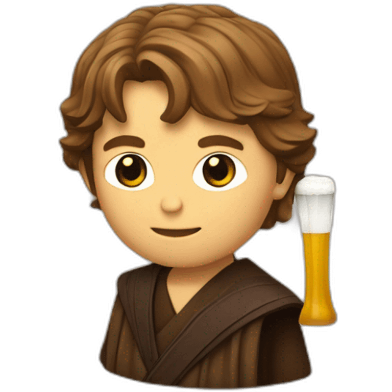 Anakin Skywalker boit une bière emoji