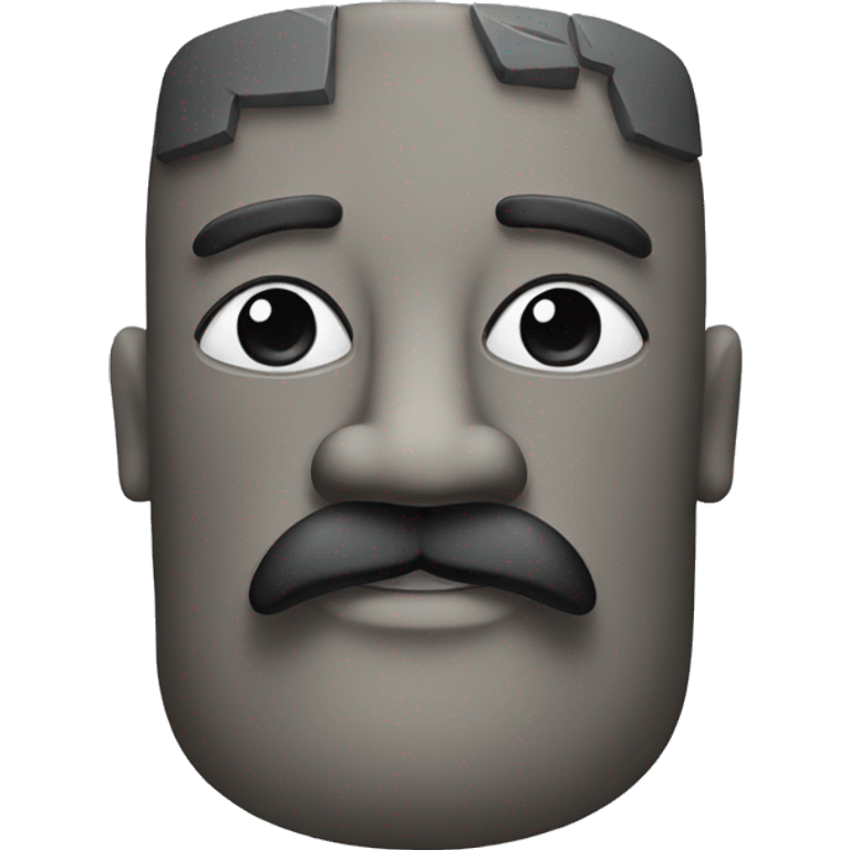 Moai with mustache  emoji