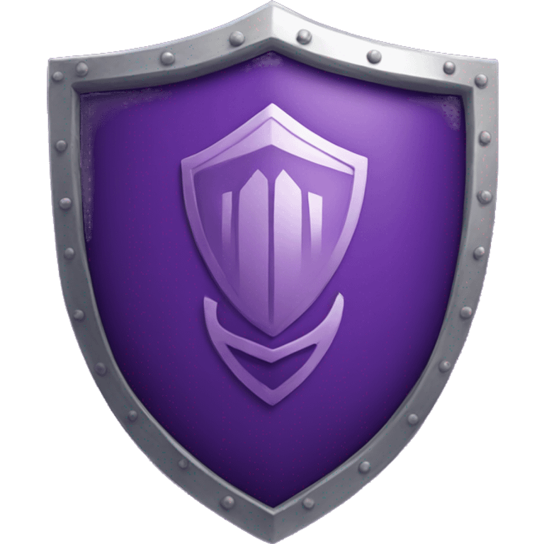 purple shield made of a s emoji