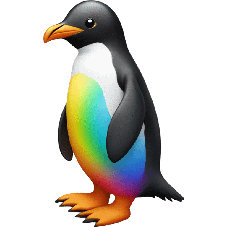 Rainbow penguin emoji