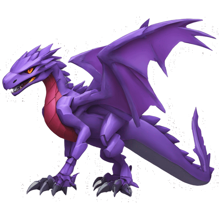  Cool Edgy Purple Red Digimon-Fakemon-Raptor-Dragon-Mecha full body emoji