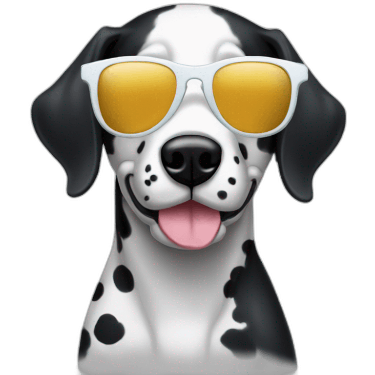 dalmata with sunglasses emoji