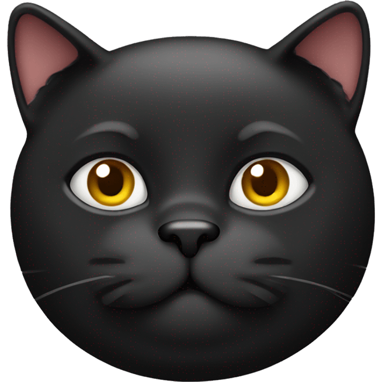 Black fat cat emoji