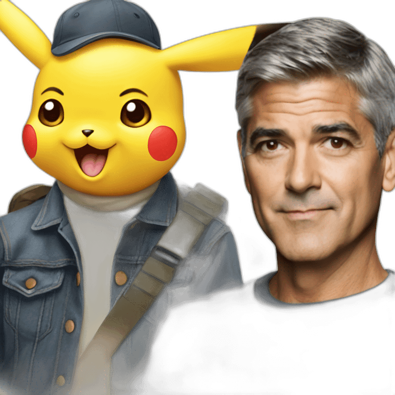 pikachu on George Clooney emoji