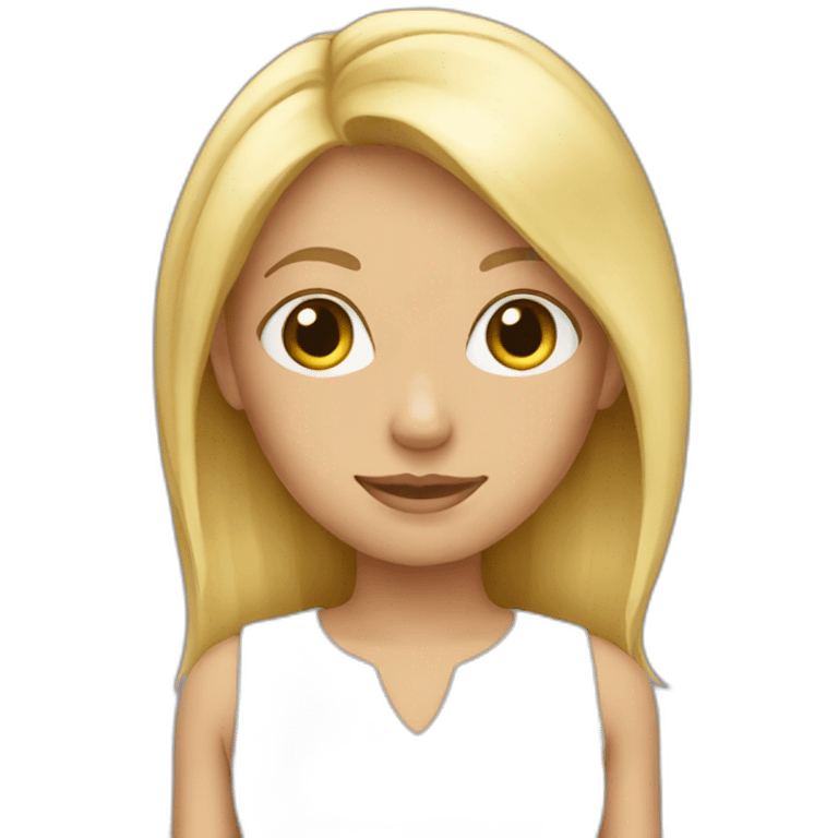 Fille blonde emoji