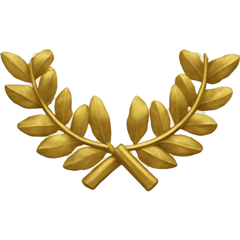 golden laurel wreath with dollar symbols emoji