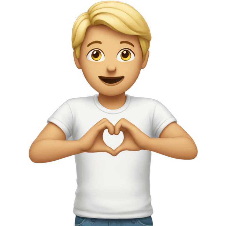 Person making heart with hands emoji