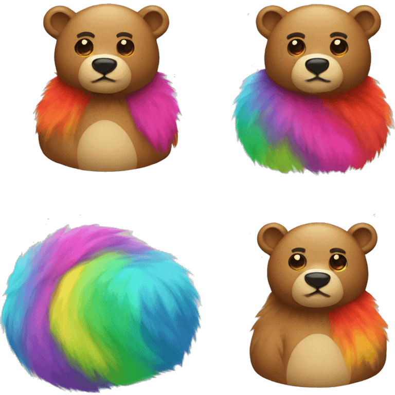 bear wit rainbow fur emoji