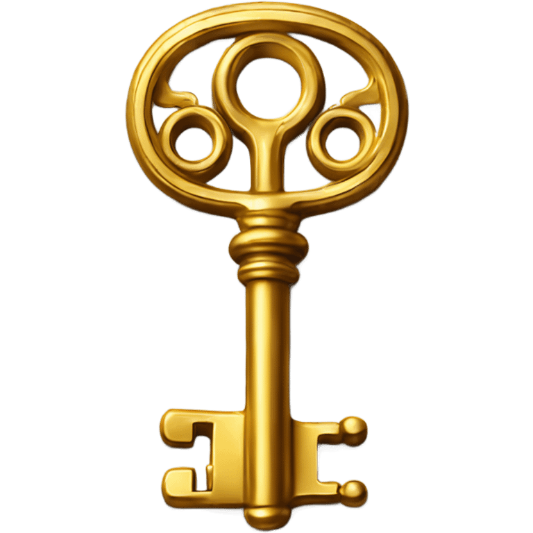 gold antique key emoji