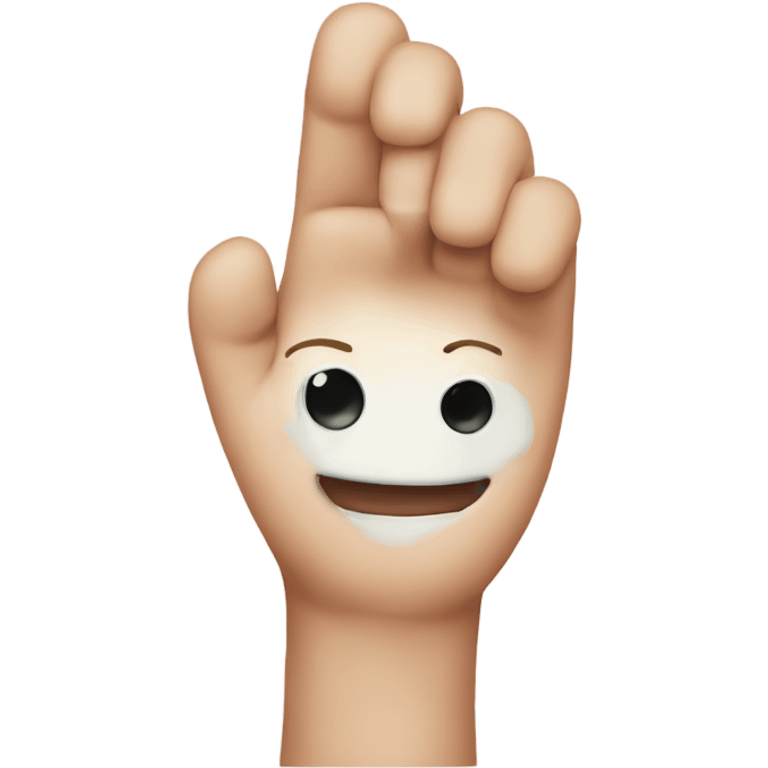 Thumb with a face emoji