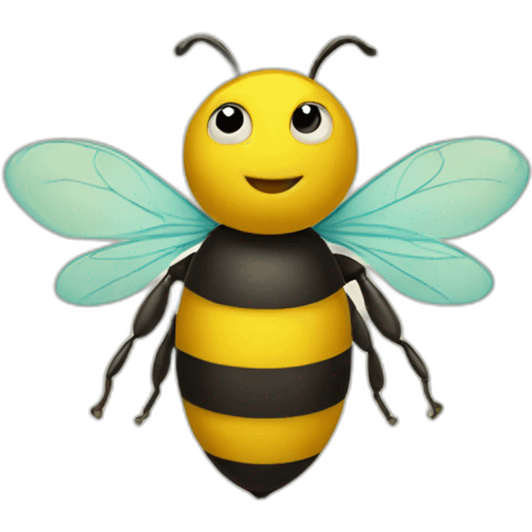 Bee doing maths emoji