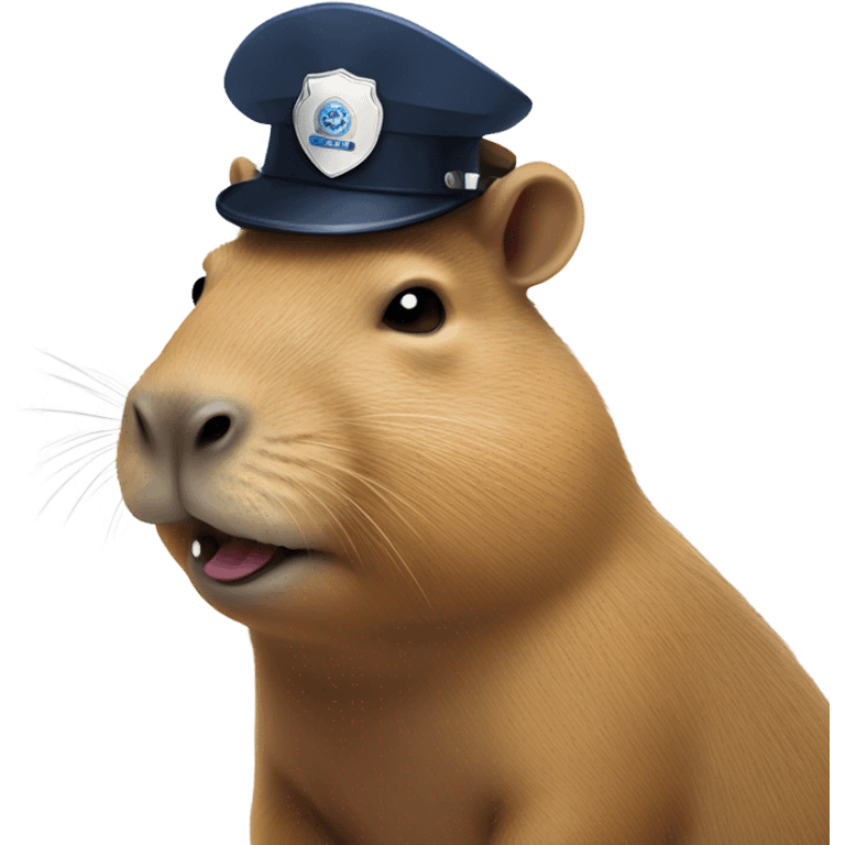 capybara police hat 3/4 turn emoji