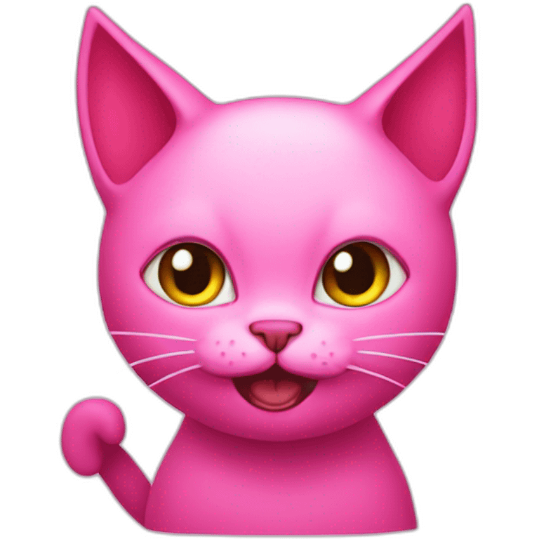 pink devilish cat emoji