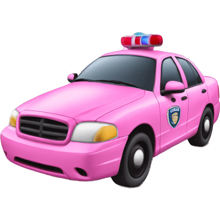 Pink cop car emoji