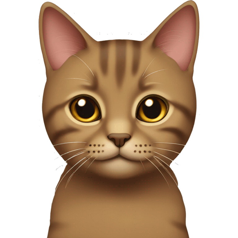 Brown Scottish straight cat with line of body emoji