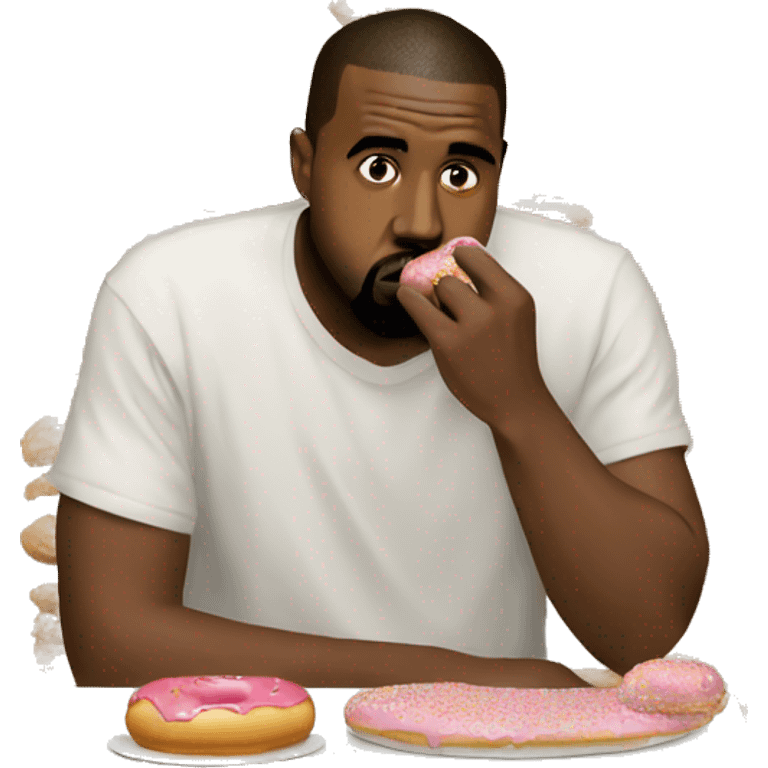 Kanye west eating a donut  emoji