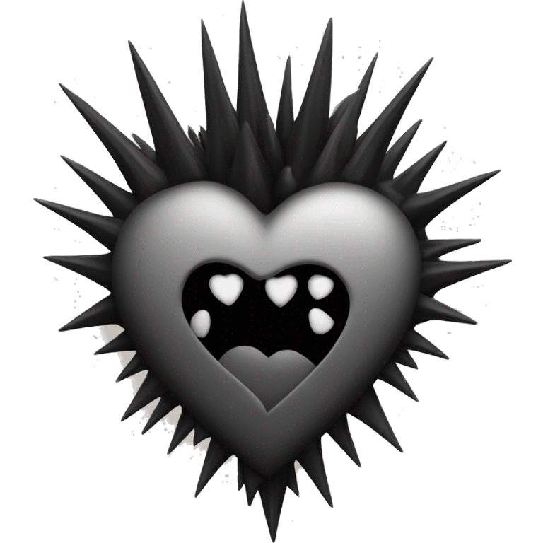 Spiky black heart emoji