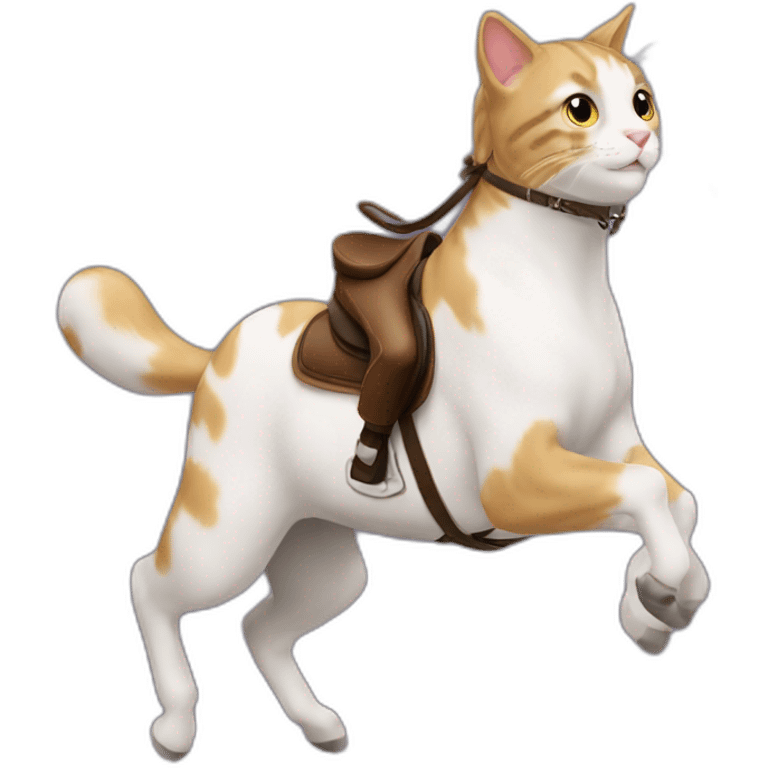 Horse riding cat emoji