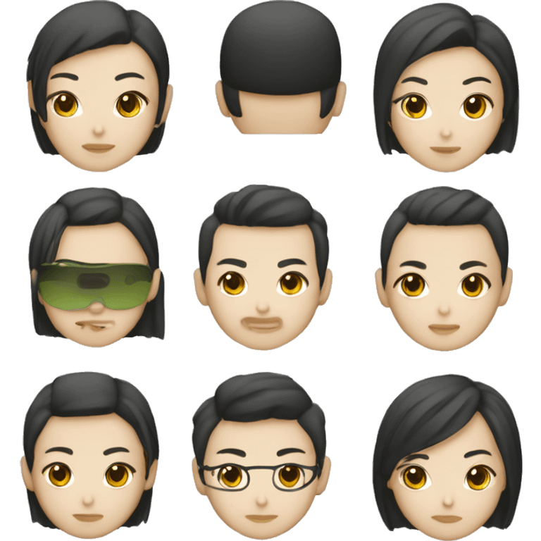 ",一个中国古代人,老子：汉服、发髻、胡须、黑胡子、柳叶眉、丹凤眼、长脸 emoji