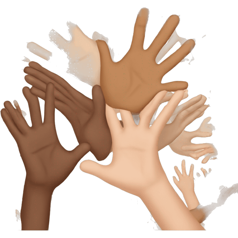 hands with different skin tones holding eachother emoji