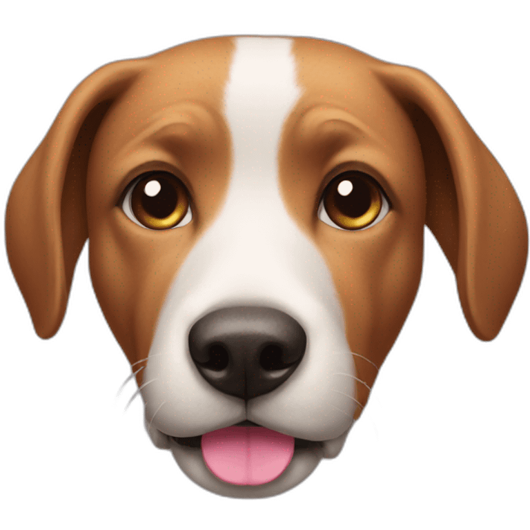 dog with pink nose emoji