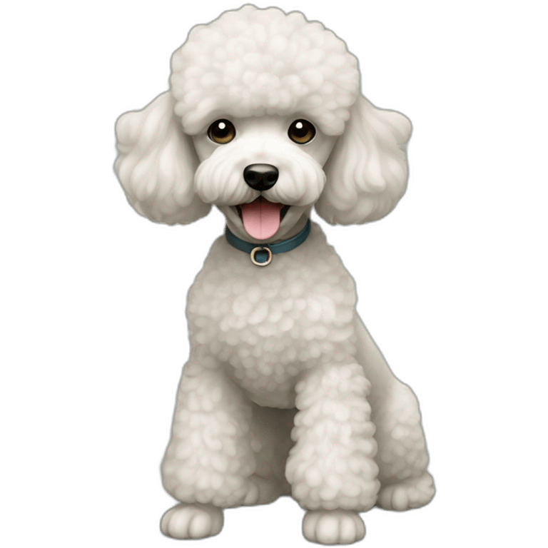 dog Miniature Poodle full body emoji