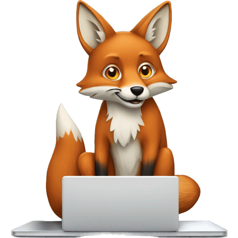 Fox with laptop emoji