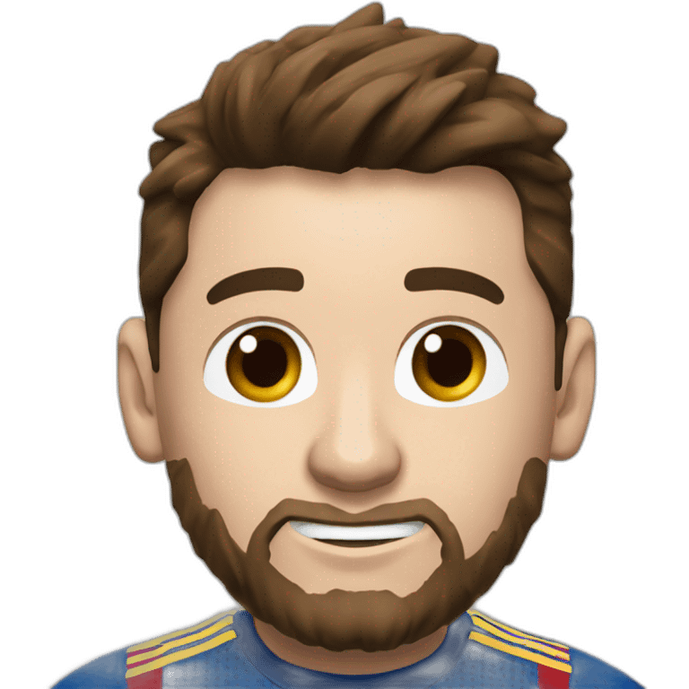 Lionel Messi avec un maillot de ronaldo emoji