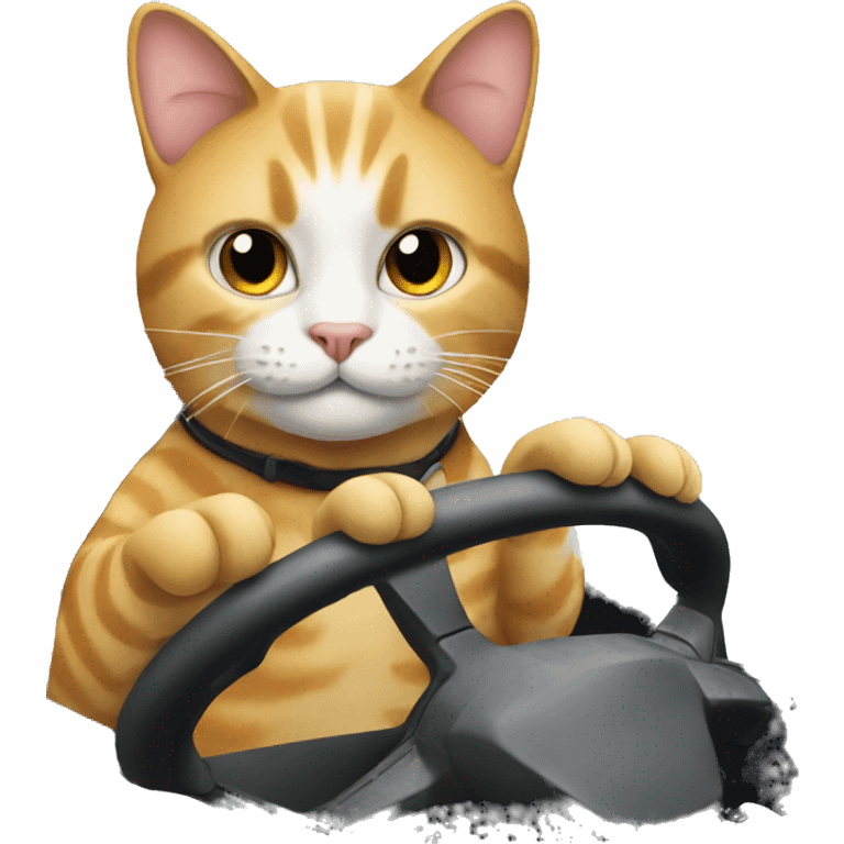 Cat driving a car emoji