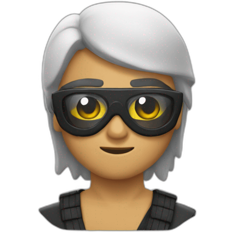 Ninja con lentes emoji