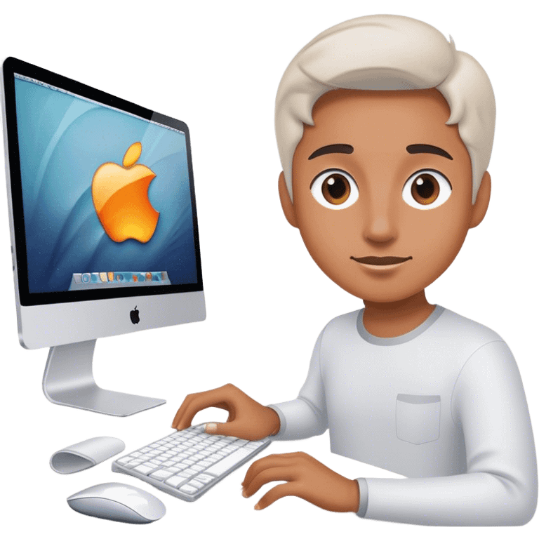 ￼ iMac and magic keyboard and magic mouse emoji