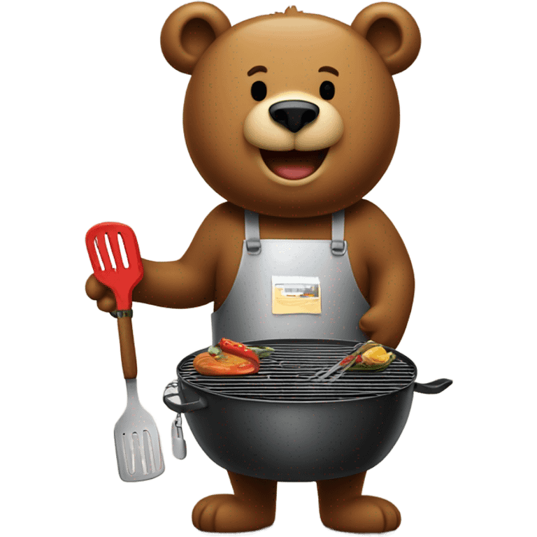 Bear grilling  emoji