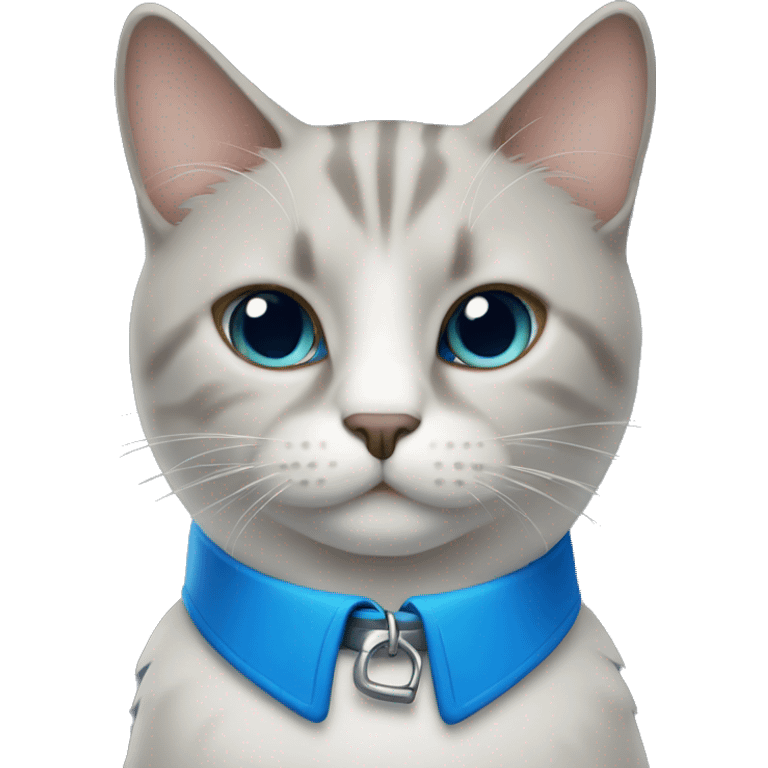 cat with blue collar emoji