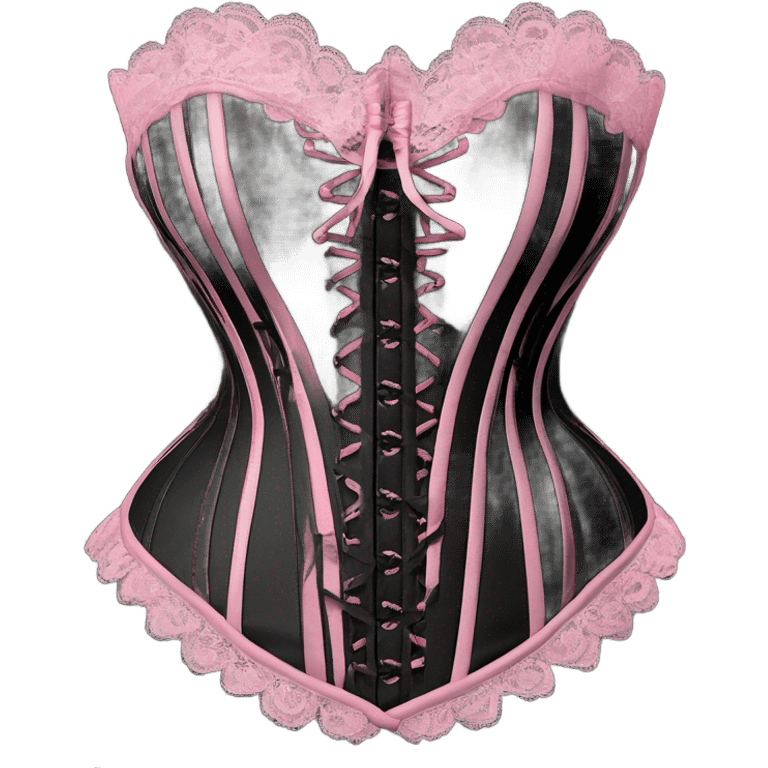 Corset black and pink  emoji