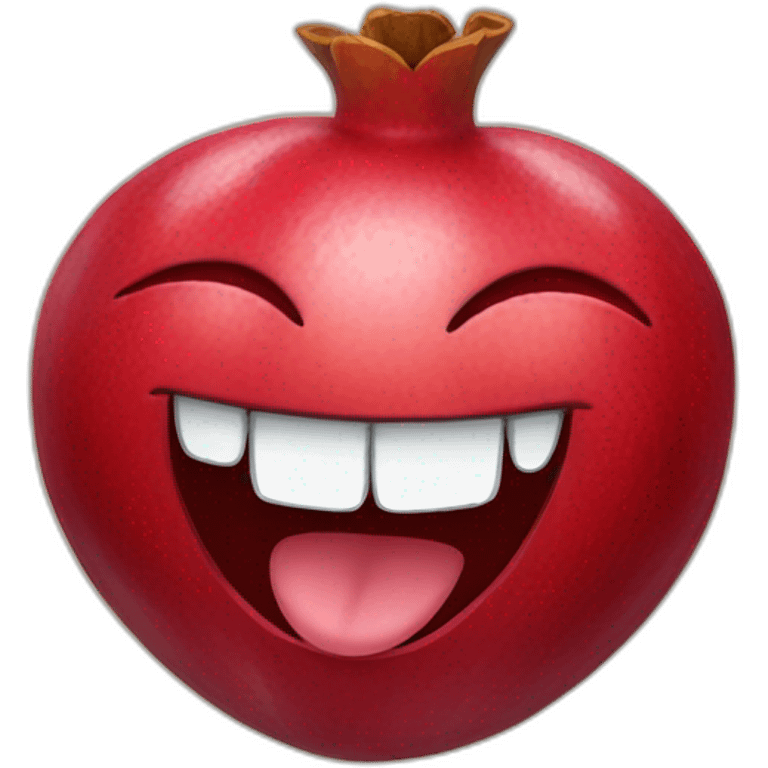 Laughing Pomegranate emoji