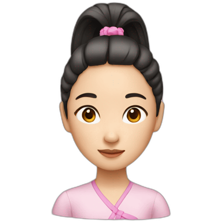 a Chinese girl with double ponytail emoji