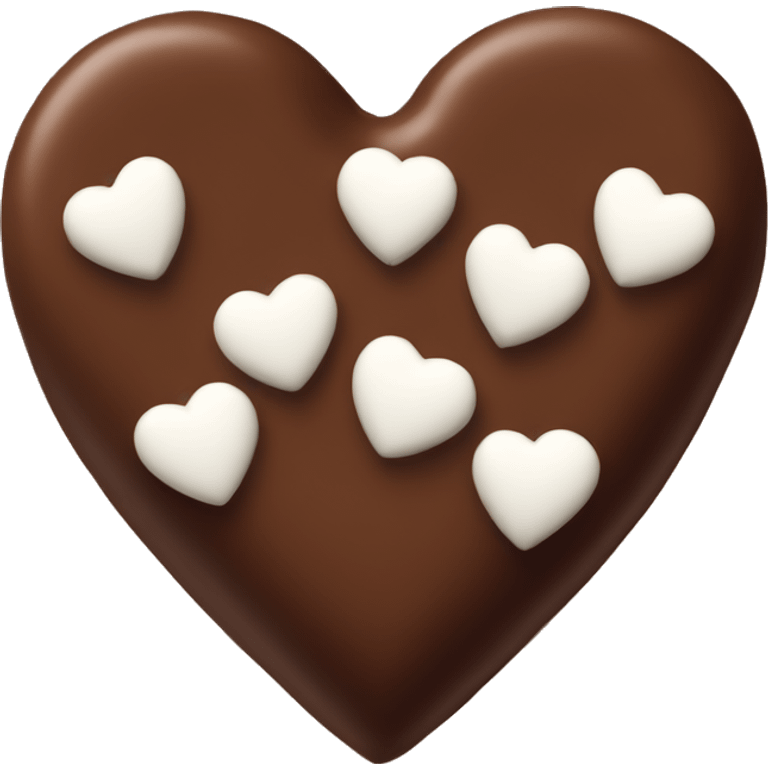 Chocolate shaped heart emoji